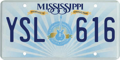 MS license plate YSL616