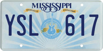MS license plate YSL617