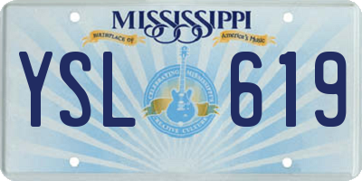 MS license plate YSL619