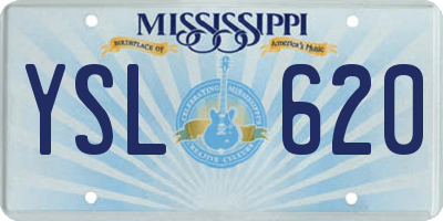 MS license plate YSL620