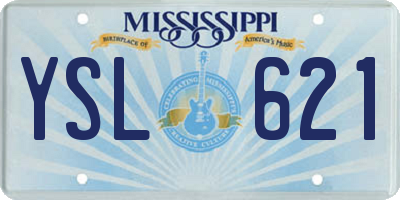 MS license plate YSL621