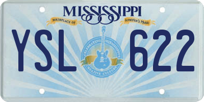 MS license plate YSL622