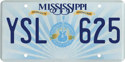 MS license plate YSL625