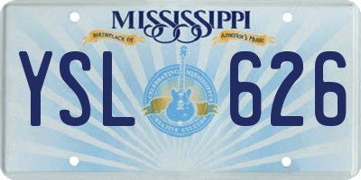 MS license plate YSL626