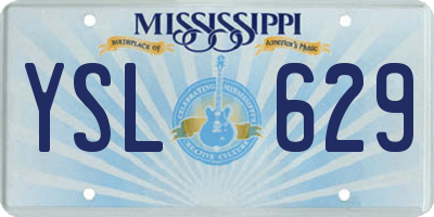 MS license plate YSL629