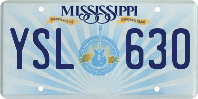 MS license plate YSL630