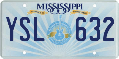 MS license plate YSL632