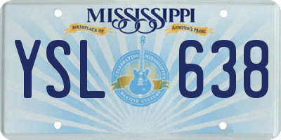 MS license plate YSL638