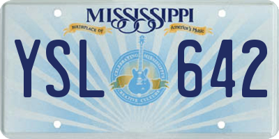 MS license plate YSL642