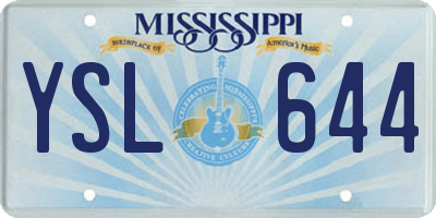MS license plate YSL644