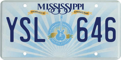 MS license plate YSL646