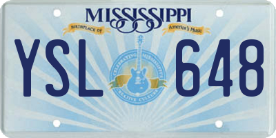 MS license plate YSL648