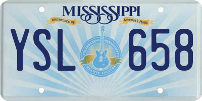 MS license plate YSL658
