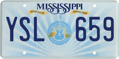 MS license plate YSL659