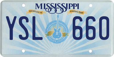 MS license plate YSL660