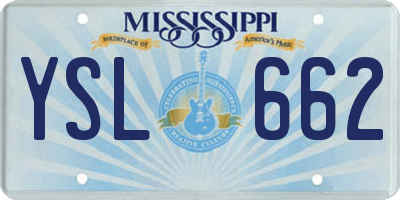 MS license plate YSL662