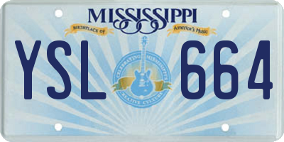 MS license plate YSL664