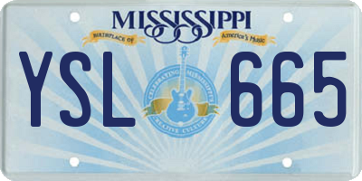 MS license plate YSL665