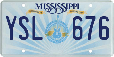 MS license plate YSL676