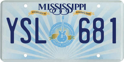 MS license plate YSL681