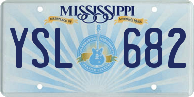 MS license plate YSL682