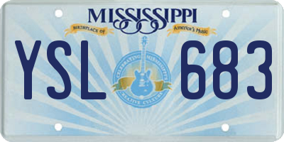 MS license plate YSL683