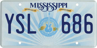 MS license plate YSL686