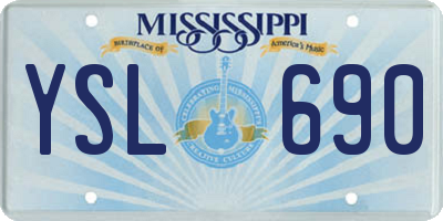 MS license plate YSL690