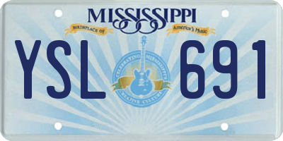 MS license plate YSL691