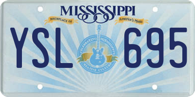 MS license plate YSL695