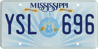 MS license plate YSL696