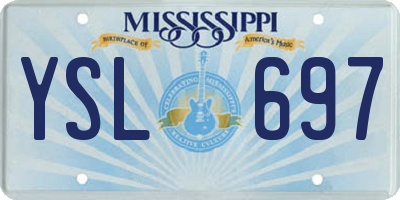 MS license plate YSL697
