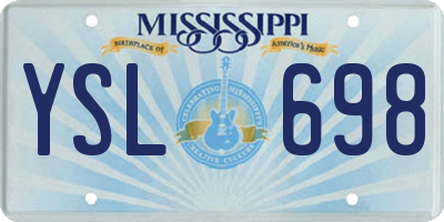 MS license plate YSL698