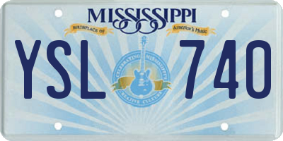 MS license plate YSL740
