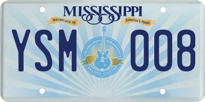 MS license plate YSM008