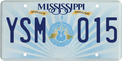 MS license plate YSM015