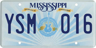 MS license plate YSM016