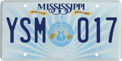 MS license plate YSM017