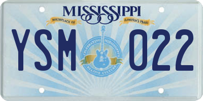 MS license plate YSM022