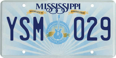 MS license plate YSM029