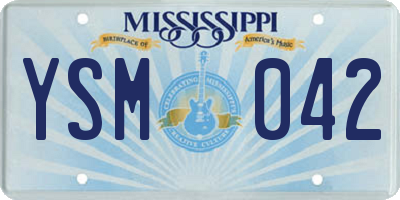 MS license plate YSM042