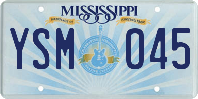 MS license plate YSM045