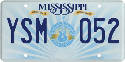 MS license plate YSM052