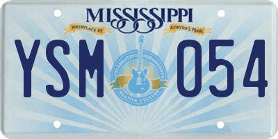 MS license plate YSM054
