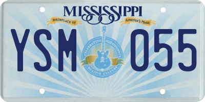 MS license plate YSM055