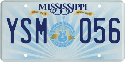 MS license plate YSM056
