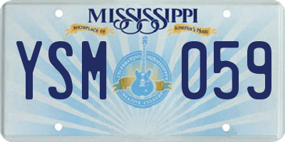 MS license plate YSM059