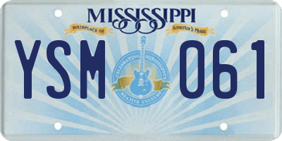 MS license plate YSM061