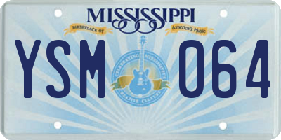 MS license plate YSM064