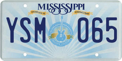 MS license plate YSM065
